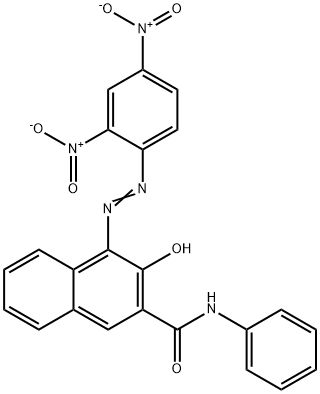 4-[(2,4-dinitrophenyl)azo]-3-hydroxy-N-phenylnaphthalene-2-carboxamide,85005-63-6,结构式