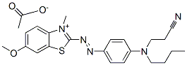 2-[[4-[butyl(2-cyanoethyl)amino]phenyl]azo]-6-methoxy-3-methylbenzothiazolium acetate|