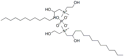 bis[(2-hydroxyethyl)(2-hydroxytetradecyl)dimethylammonium] hydrogen phosphate Structure