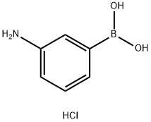 (3-アミノフェニル)ボロン酸·塩酸 化学構造式