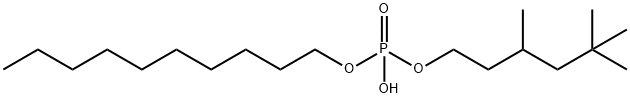 decyl 3,5,5-trimethylhexyl hydrogen phosphate Struktur