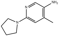 4-甲基-6-(吡咯烷-1-基)吡啶-3-胺 结构式