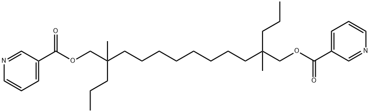 [2,11-dimethyl-2-propyl-11-(pyridine-3-carbonyloxymethyl)tetradecyl] p yridine-3-carboxylate,85018-81-1,结构式