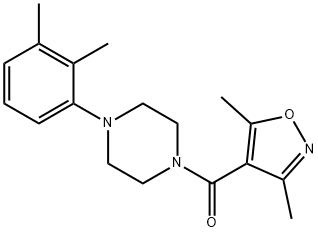 Methanone, (3,5-dimethyl-4-isoxazolyl)[4-(2,3-dimethylphenyl)-1-piperazinyl]- Struktur