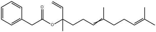 1,5,9-trimethyl-1-vinyldeca-4,8-dienyl phenylacetate Structure