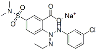 sodium 2-[3-(3-chlorophenyl)-1-ethyltriazen-2-yl]-5-[(dimethylamino)sulphonyl]benzoate,85030-40-6,结构式
