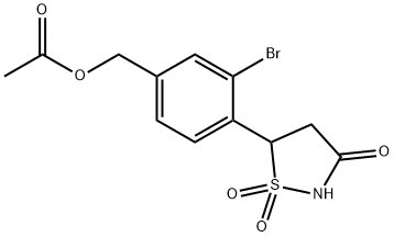 METHYL [3-BROMO-4-(1,1-DIOXIDO-3-OXOISOTHIAZOLIDIN-5-YL)PHENYL]ACETATE 化学構造式