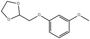 2-((3-甲氧基苯氧基)甲基)-1,3-二氧戊环, 850348-86-6, 结构式