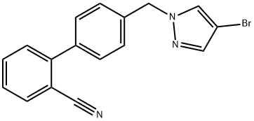 4'-(4-BROMO-PYRAZOL-1-YLMETHYL)-BIPHENYL-2-CARBONITRILE 化学構造式