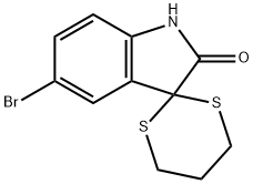 5-BROMO-3,3-(PROPYLENEDITHIO)-1,3-DIHYDRO-INDOLE-2-ONE Struktur