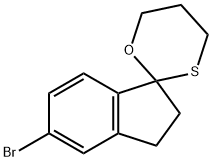 5-BROMO-SPIRO[INDAN-2,2'-(1,3-OXATHIANE)] Struktur