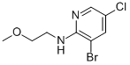 3-BROMO-5-CHLORO-N-(2-METHOXYETHYL)PYRIDIN-2-AMINE 结构式
