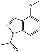 1H-Indazole,  1-acetyl-4-methoxy-  (9CI) 化学構造式