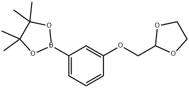 2-[3-([1,3]DIOXOLAN-2-YLMETHOXY)-PHENYL]-4,4,5,5-TETRAMETHYL-[1,3,2]DIOXABOROLANE Structure