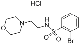 2-BROMO-N-(2-MORPHOLIN-4-YL-ETHYL)-BENZENESULFONAMIDE HYDROCHLORIDE 化学構造式