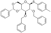 4-Methylphenyl2,3-bis-O-(phenylmethyl)-4,6-O-[(R)-phenylmethylene]-1-thio-β-D-Glucopyranoside Struktur