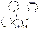 alpha-(1-Hydroxycyclohexyl)-biphenylacetic acid, (-)- Struktur