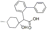 alpha-(1-Hydroxy-4-methylcyclohexyl)-biphenylacetic acid, cis-(-)- Struktur