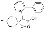 alpha-(1-Hydroxy-4-methylcyclohexyl)-biphenylacetic acid, trans-(+)- 化学構造式