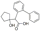 alpha-(1-Hydroxycyclopentyl)-biphenylacetic acid, (+)- Struktur