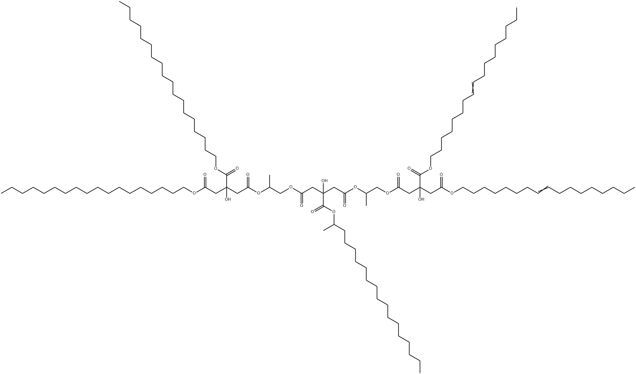 85049-94-1 1-heptadec-8-enyl 23-octadecyl 3-[(heptadec-8-enyloxy)carbonyl]-3,12,21-trihydroxy-8,17-dimethyl-12,21-bis[(octadecyloxy)carbonyl]-5,10,14,19-tetraoxo-6,9,15,18-tetraoxatricosanedioate