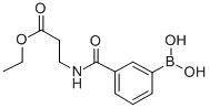 3-(3-ETHOXY-3-OXOPROPYLCARBAMOYL)PHENYLBORONIC ACID 化学構造式