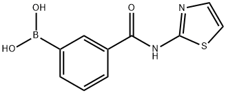 3-(2-THIAZOLYL)AMINOCARBONYLPHENYLBORONIC ACID 化学構造式
