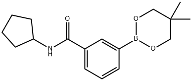 3-(环戊基甲酰氨)苯基硼酸, 新戊二醇酯,850567-45-2,结构式