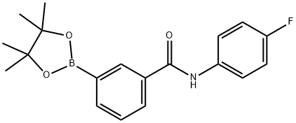 3-(4-氟苯基)甲酰氨苯基硼酸频哪醇酯 结构式
