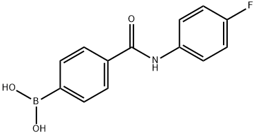 4-(4-FLUOROPHENYL)AMINOCARBONYLPHENYLBORONIC ACID 化学構造式