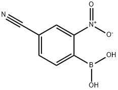 4-氰基-2-硝基苯基硼酸 结构式