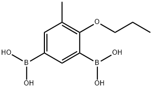 5-METHYL-4-PROPOXY-1,3-PHENYLENEBISBORONIC ACID Struktur