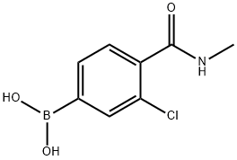 3-CHLORO-4-(N-METHYLCARBAMOYL)BENZENEBORONIC ACID Struktur