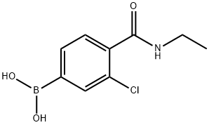 3-CHLORO-4-(N-ETHYLCARBAMOYL)BENZENEBORONIC ACID 化学構造式