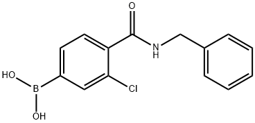 3-氯-4-(N-苄基氨甲酰基)苯基硼酸, 850589-42-3, 结构式