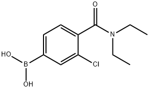 3-氯-4-(N,N-二乙基氨甲酰基)苯基硼酸 结构式
