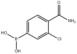 4-氨甲酰基-3-氯苯基硼酸, 850589-52-5, 结构式