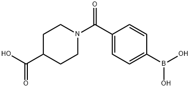 1-(4-BORONOBENZOYL)PIPERIDINE-4-CARBOXYLIC ACID 化学構造式