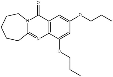 Azepino[2,1-b]quinazolin-12(6H)-one,  7,8,9,10-tetrahydro-2,4-dipropoxy- Struktur