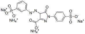 4,5-dihydro-5-oxo-4-[(3-phosphonophenyl)azo]-1-(4-sulphophenyl)-1H-pyrazole-3-carboxylic acid, ammonium sodium salt Struktur