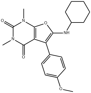 Furo[2,3-d]pyrimidine-2,4(1H,3H)-dione,  6-(cyclohexylamino)-5-(4-methoxyphenyl)-1,3-dimethyl-|