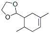 2-(3,6-ジメチル-3-シクロヘキセン-1-イル)-1,3-ジオキソラン 化学構造式