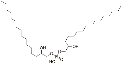 bis(2-hydroxyhexadecyl) hydrogen phosphate Structure