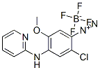 2-chloro-5-methoxy-4-(2-pyridylamino)benzenediazonium tetrafluoroborate 结构式
