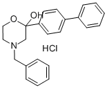 2-[1,1'-BIPHENYL]-4-YL-4-(PHENYLMETHYL)-2-MORPHOLINOL HYDROCHLORIDE Struktur