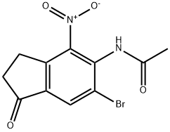 N-(6-BROMO-2,3-DIHYDRO-4-NITRO-1-OXO-1H-INDEN-5-YL)ACETAMIDE Structure