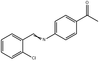 N-(2-CHLOROBENZYLIDENE)-4-ACETYLANILINE& Structure