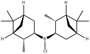 (-)-B-クロロジイソピノカンフェイルボラン 化学構造式