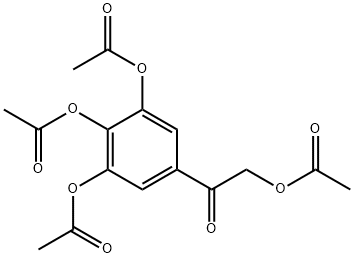 2-(アセチルオキシ)-1-[3,4,5-トリス(アセチルオキシ)フェニル]エタノン 化学構造式