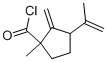 Cyclopentanecarbonyl chloride, 1-methyl-2-methylene-3-(1-methylethenyl)- (9CI),85120-38-3,结构式